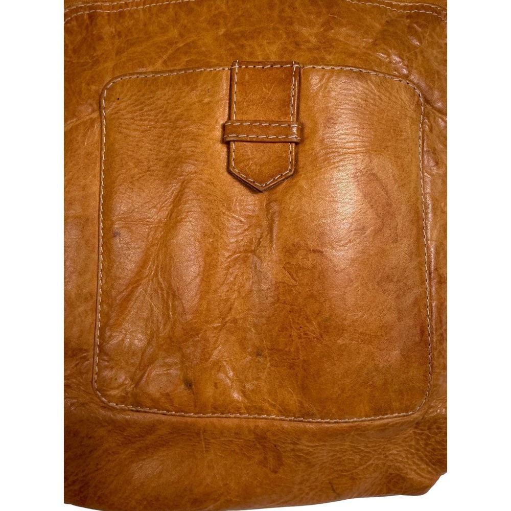Chaos Leather Collection Vintage Sling Backpack Convertible Tan Leather Bag OS - Picture 9 of 11